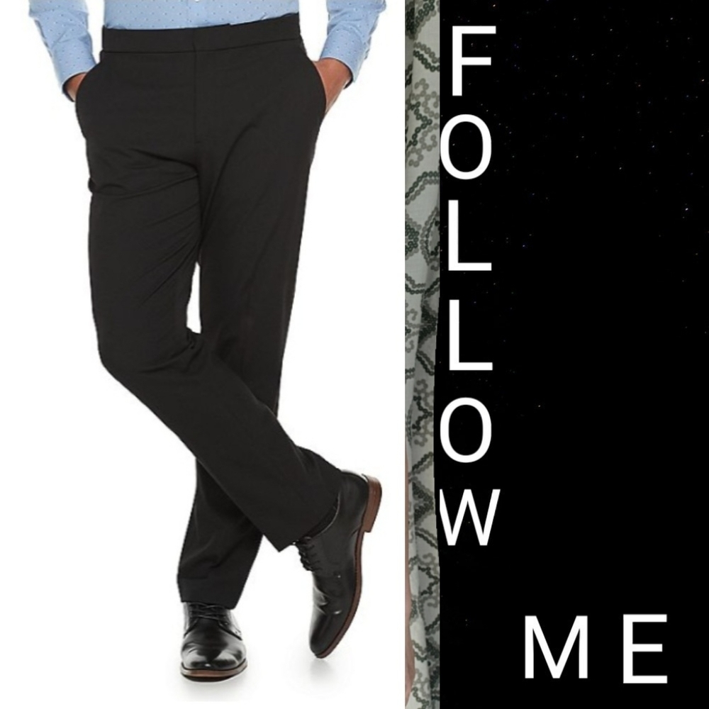Apt. 9 Men's Black Straight Dress Pants